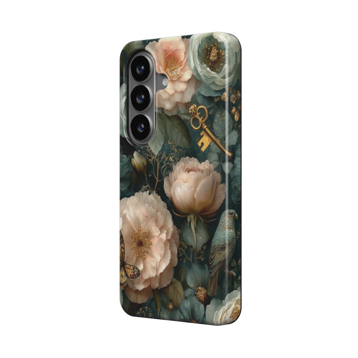 The Keeper’s Key | Vintage Botanical Key Magnetic Samsung Galaxy Case