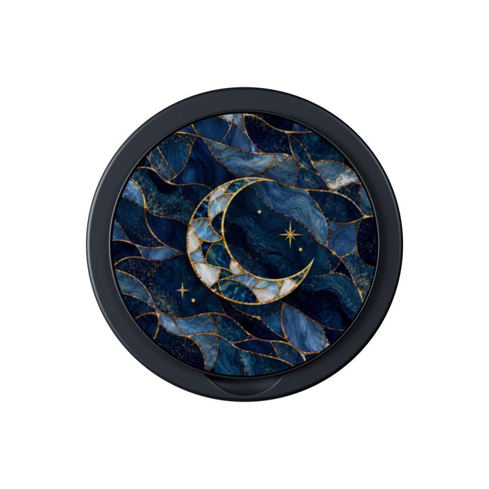 Celestial Mosaic | Stained Glass Moon Magnetic Phone Grip