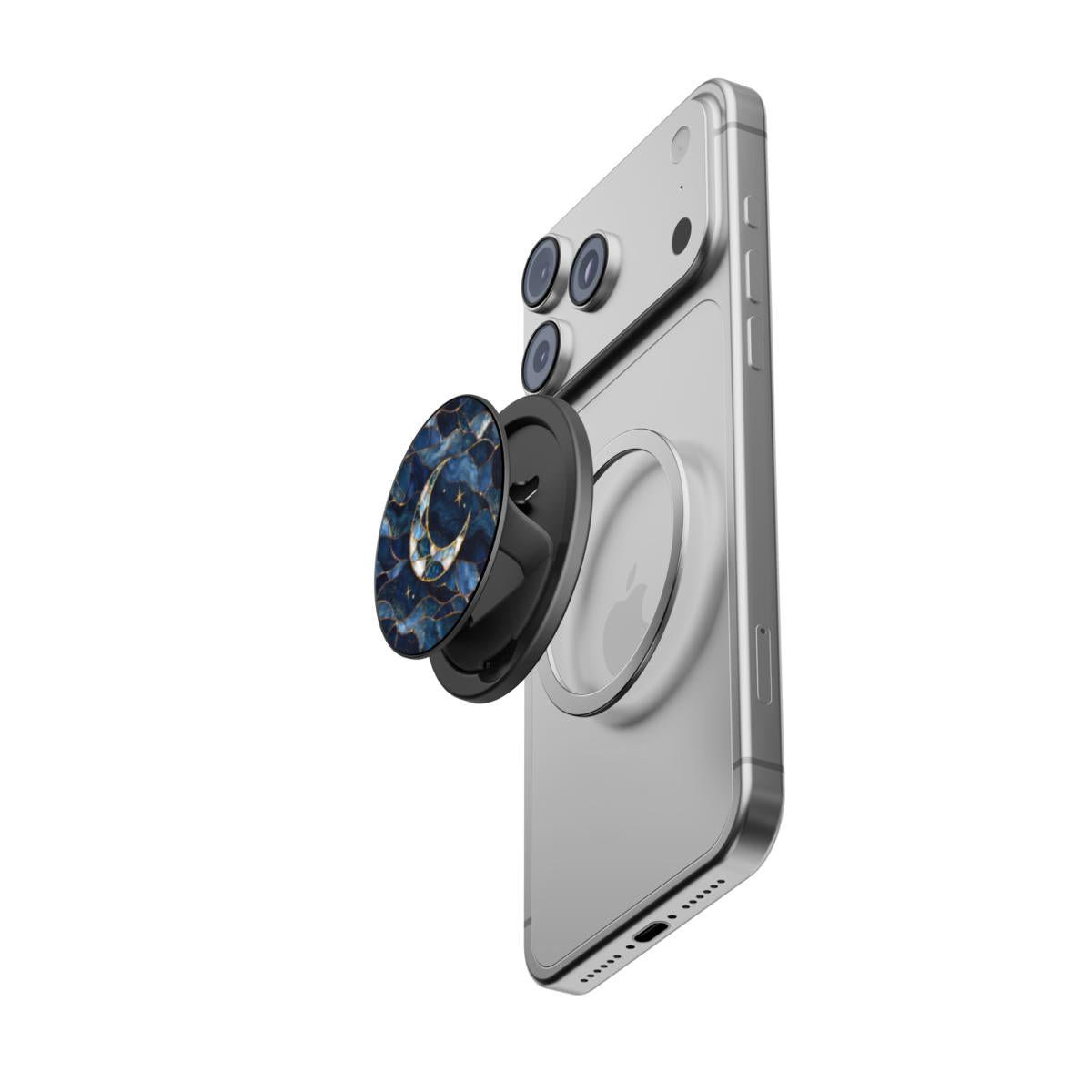 Celestial Mosaic | Stained Glass Moon Magnetic Phone Grip