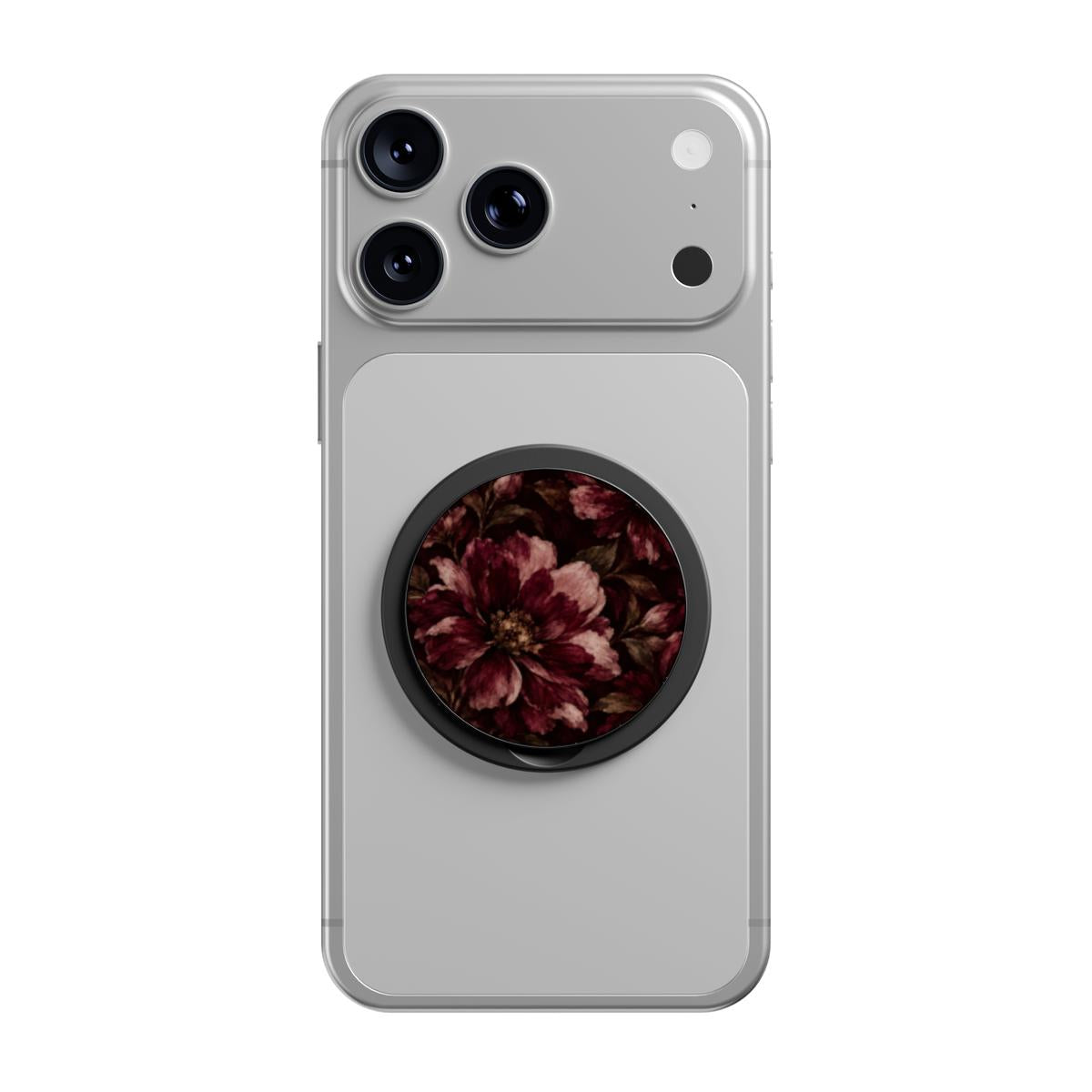 Dark Devotion | Burgundy Floral Magnetic Phone Grip