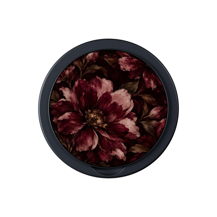 Dark Devotion | Burgundy Floral Magnetic Phone Grip