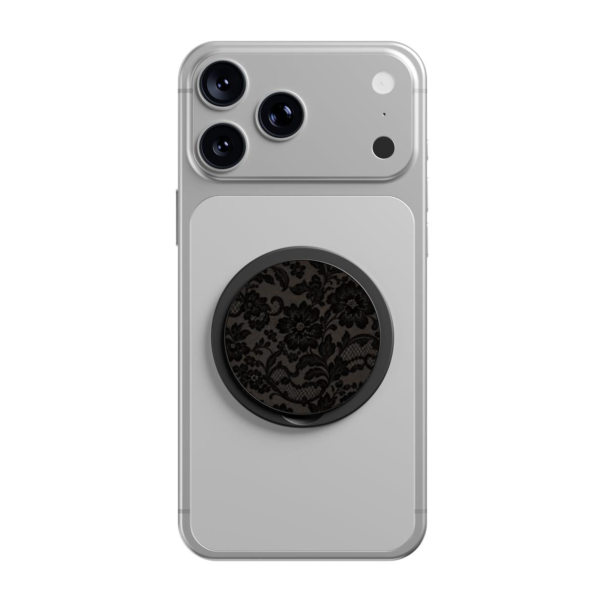 Widow’s Lace | Black Lace Floral Magnetic Phone Grip