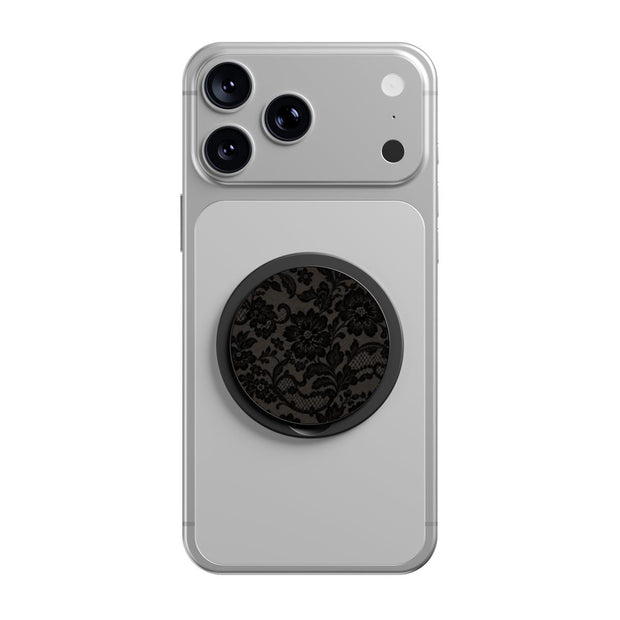 Widow’s Lace | Black Lace Floral Magnetic Phone Grip