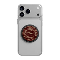 Velvet Kiss | Burgundy Lip Print Magnetic Phone Grip