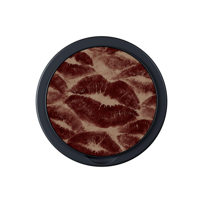 Velvet Kiss | Burgundy Lip Print Magnetic Phone Grip