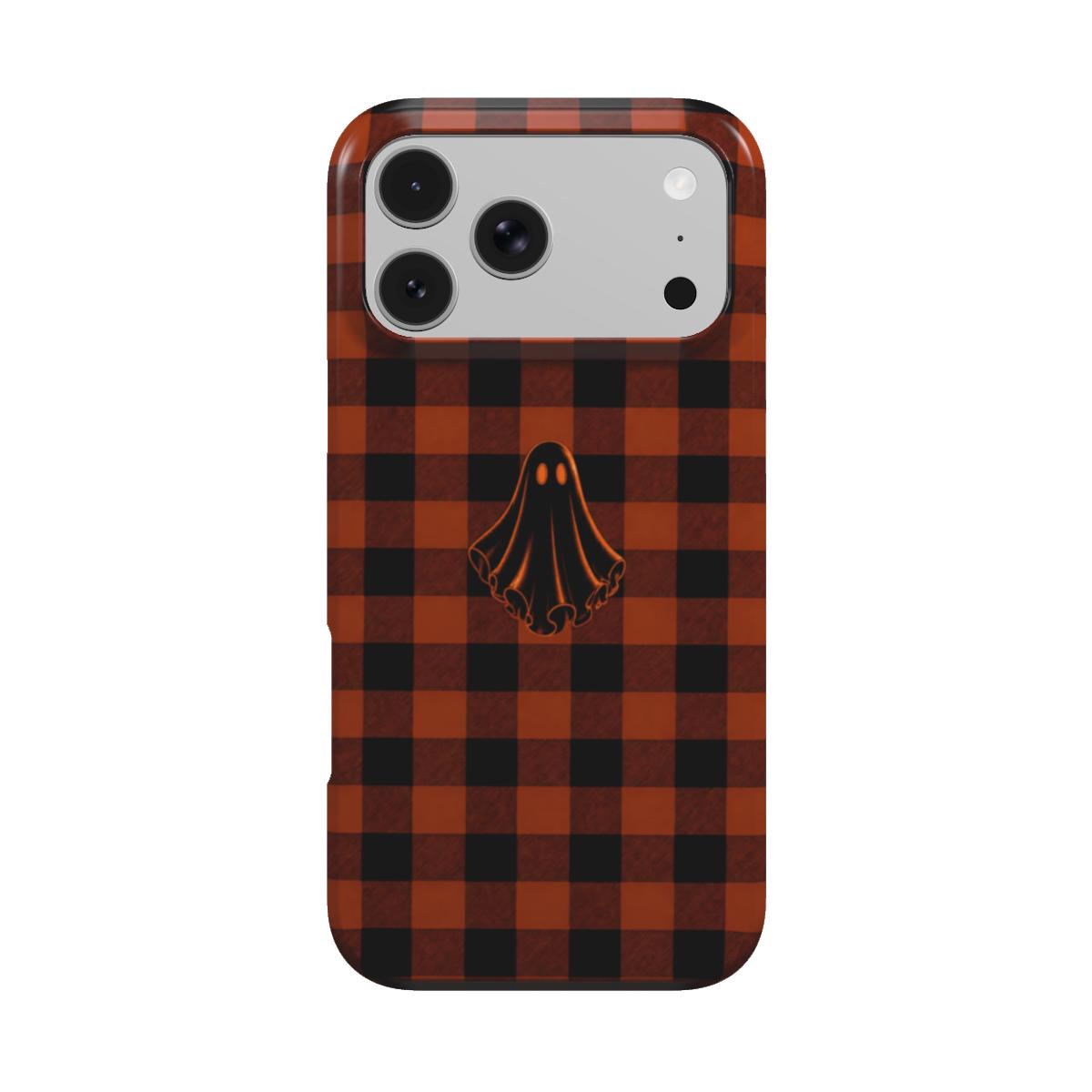 Ghosted | Orange Plaid Ghost MagSafe iPhone Case