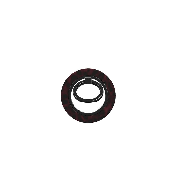 Bad Habit | Dark Burgundy Leopard Magnetic Ring Holder