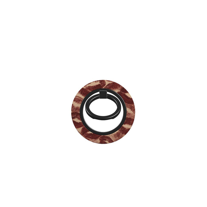 Velvet Kiss | Burgundy Lip Print Magnetic Ring Holder