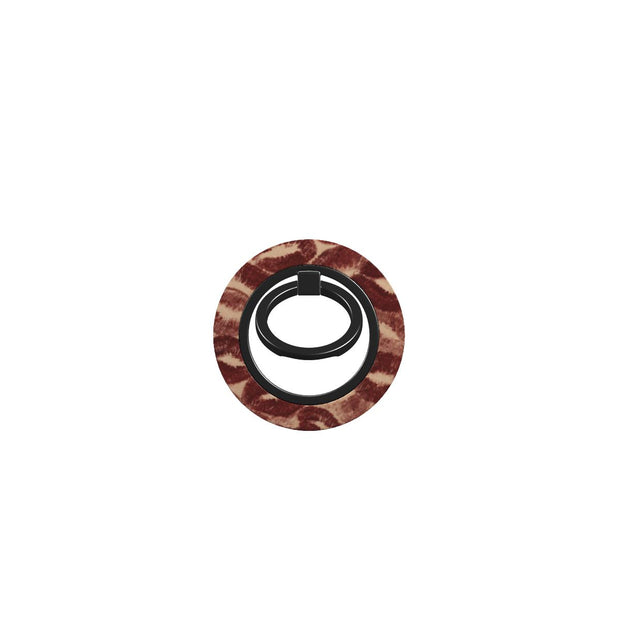 Velvet Kiss | Burgundy Lip Print Magnetic Ring Holder