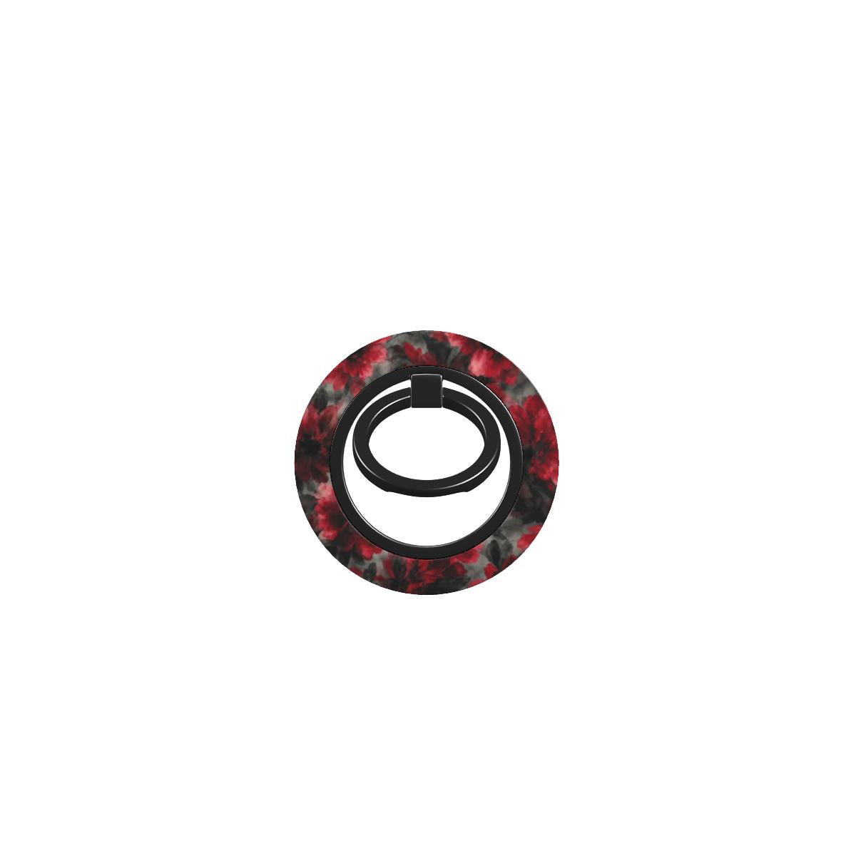 Crimson Eclipse | Dark Red Floral Magnetic Ring Holder