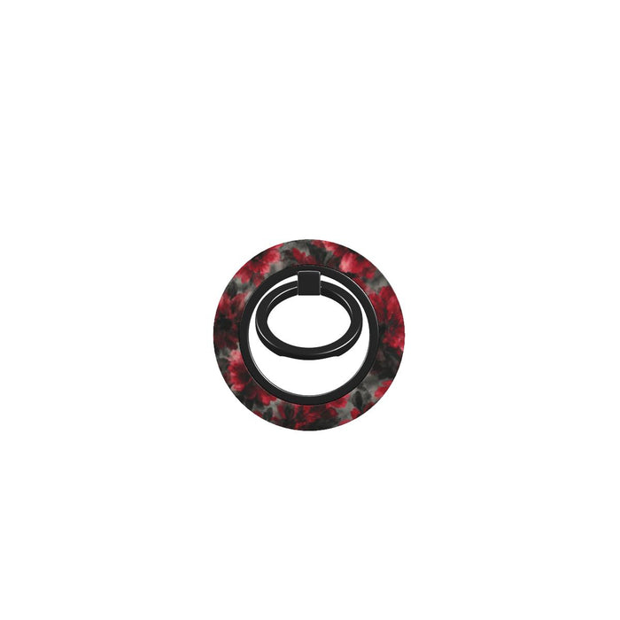 Crimson Eclipse | Dark Red Floral Magnetic Ring Holder