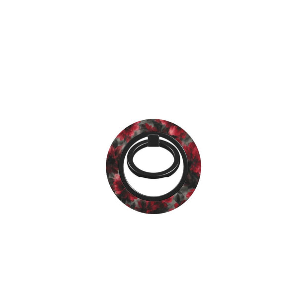 Crimson Eclipse | Dark Red Floral Magnetic Ring Holder