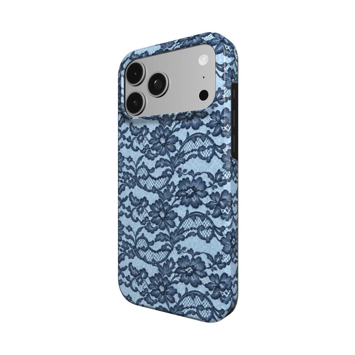 Laced in Blue | Blue Lace MagSafe iPhone Case