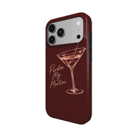 Pardon My Martini | Burgundy Martini MagSafe iPhone Case