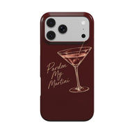 Pardon My Martini | Burgundy Martini MagSafe iPhone Case