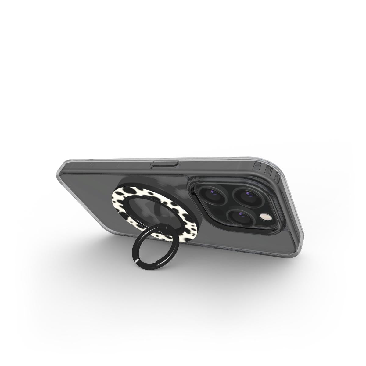 Front Row | Black & Ivory Spotted Magnetic Ring Holder