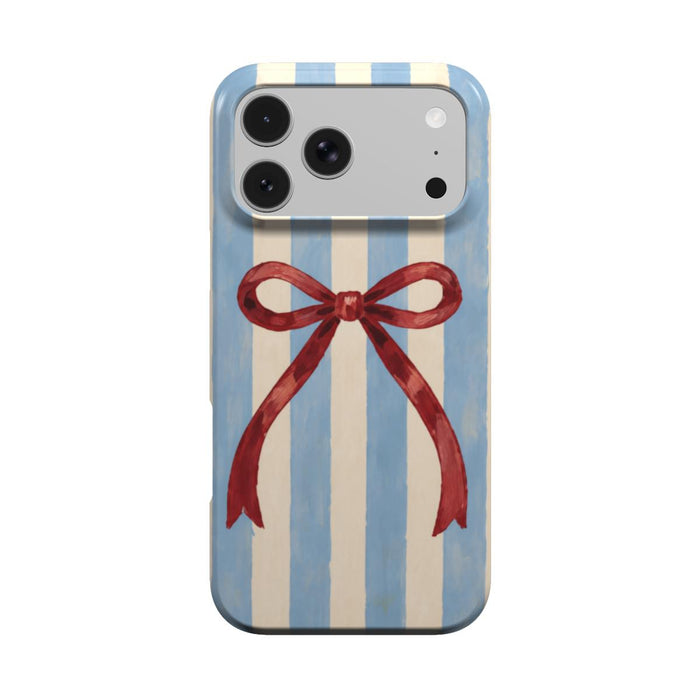 Riviera | Striped Bow MagSafe iPhone Case