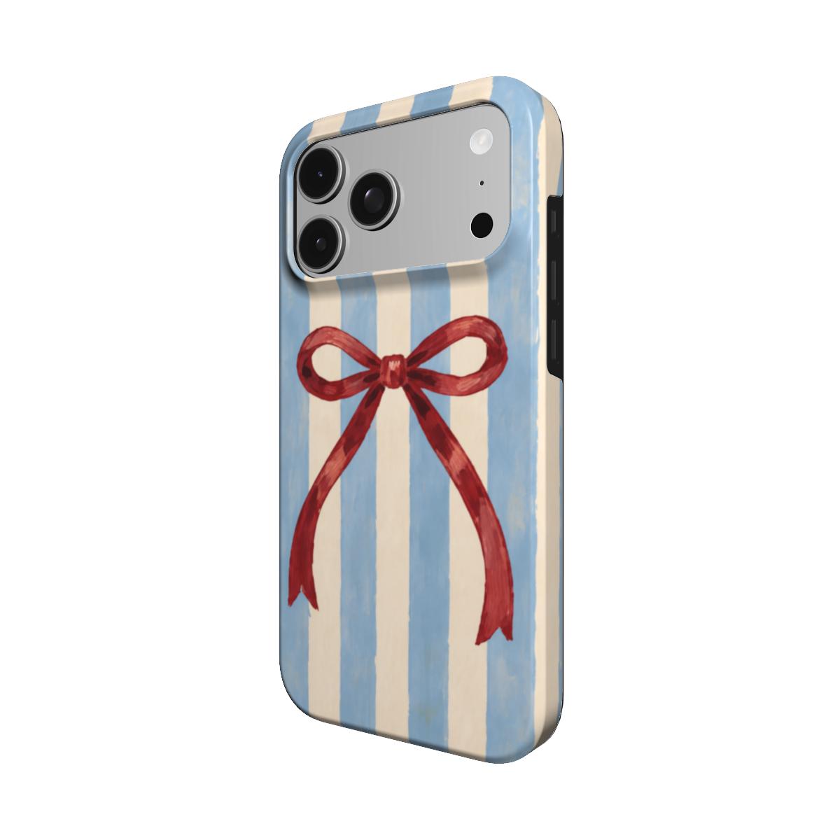 Riviera | Striped Bow MagSafe iPhone Case