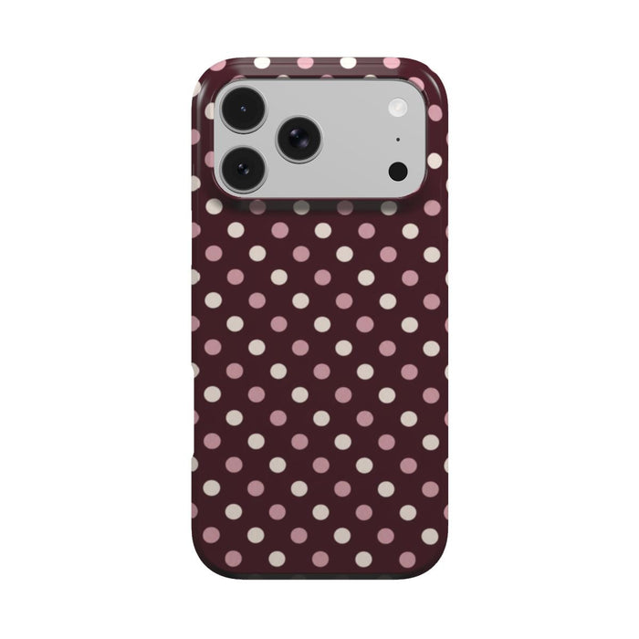 Polka Rouge | Burgundy Polka Dot MagSafe iPhone Case