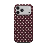 Polka Rouge | Burgundy Polka Dot MagSafe iPhone Case