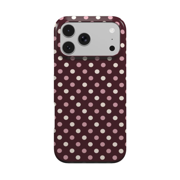 Polka Rouge | Burgundy Polka Dot MagSafe iPhone Case
