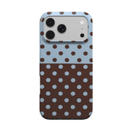 Blue Side | Blue & Brown Polka Dot MagSafe iPhone Case