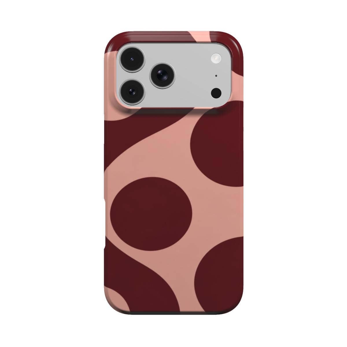 Big Dot | Burgundy & Blush Polka Dot MagSafe iPhone Case