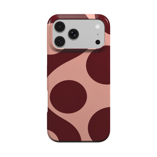 Big Dot | Burgundy & Blush Polka Dot MagSafe iPhone Case