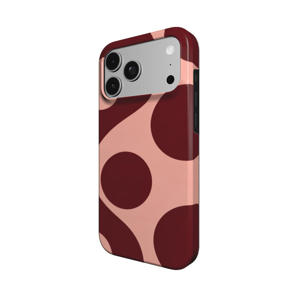 Big Dot | Burgundy & Blush Polka Dot MagSafe iPhone Case