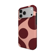Big Dot | Burgundy & Blush Polka Dot MagSafe iPhone Case