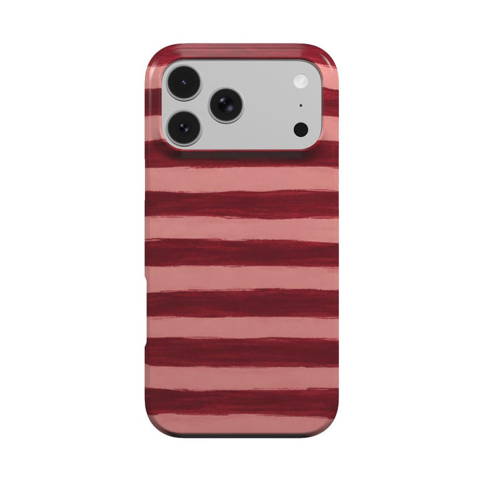 Painted Wine | Burgundy Striped MagSafe iPhone Case