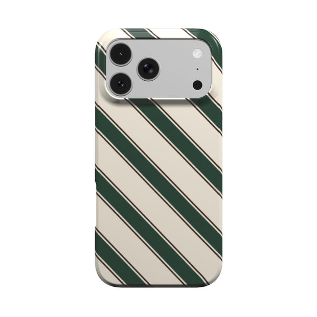 Heritage | Green & Ivory Striped MagSafe iPhone Case