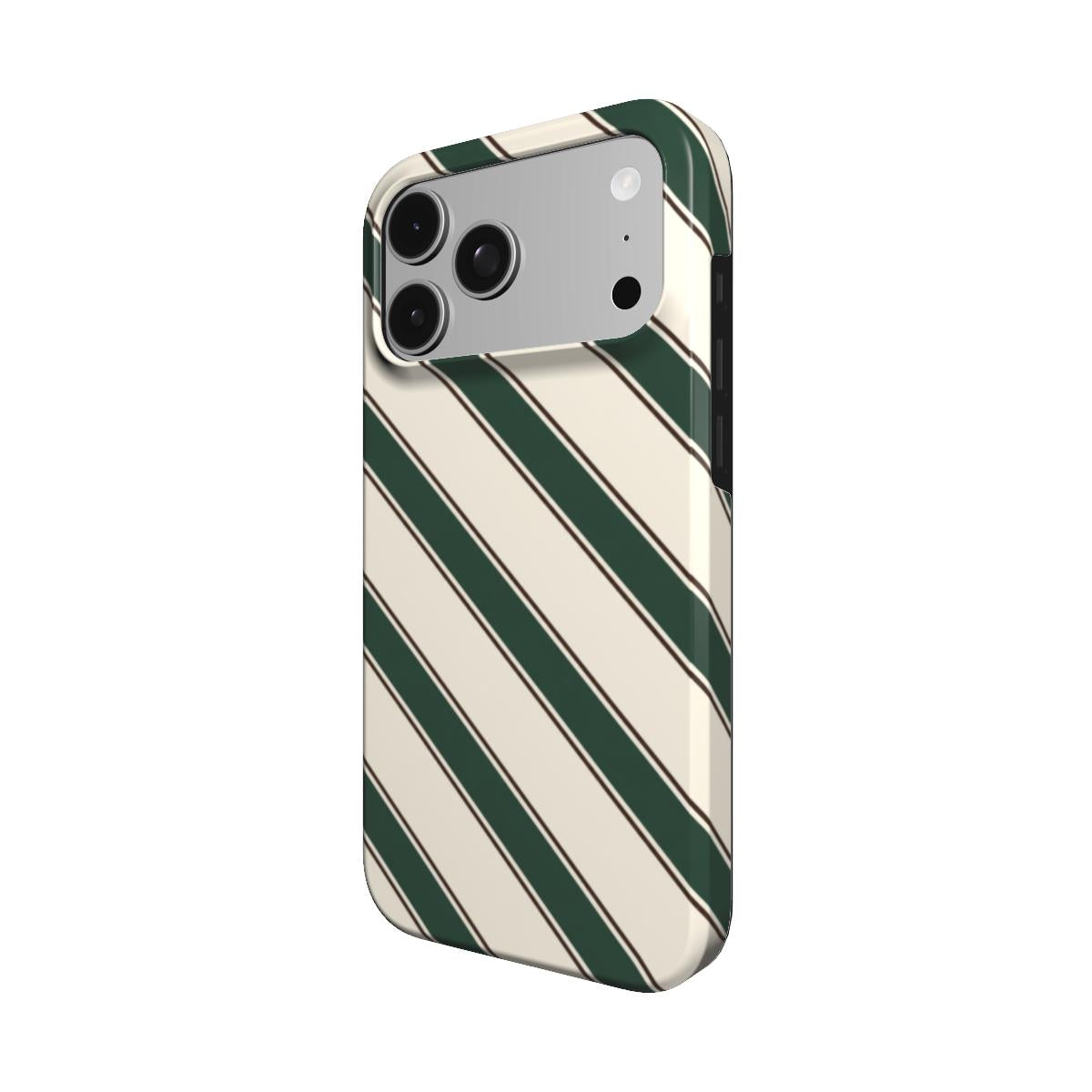Heritage | Green & Ivory Striped MagSafe iPhone Case