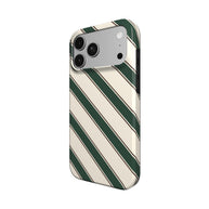 Heritage | Green & Ivory Striped MagSafe iPhone Case