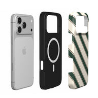 Heritage | Green & Ivory Striped MagSafe iPhone Case