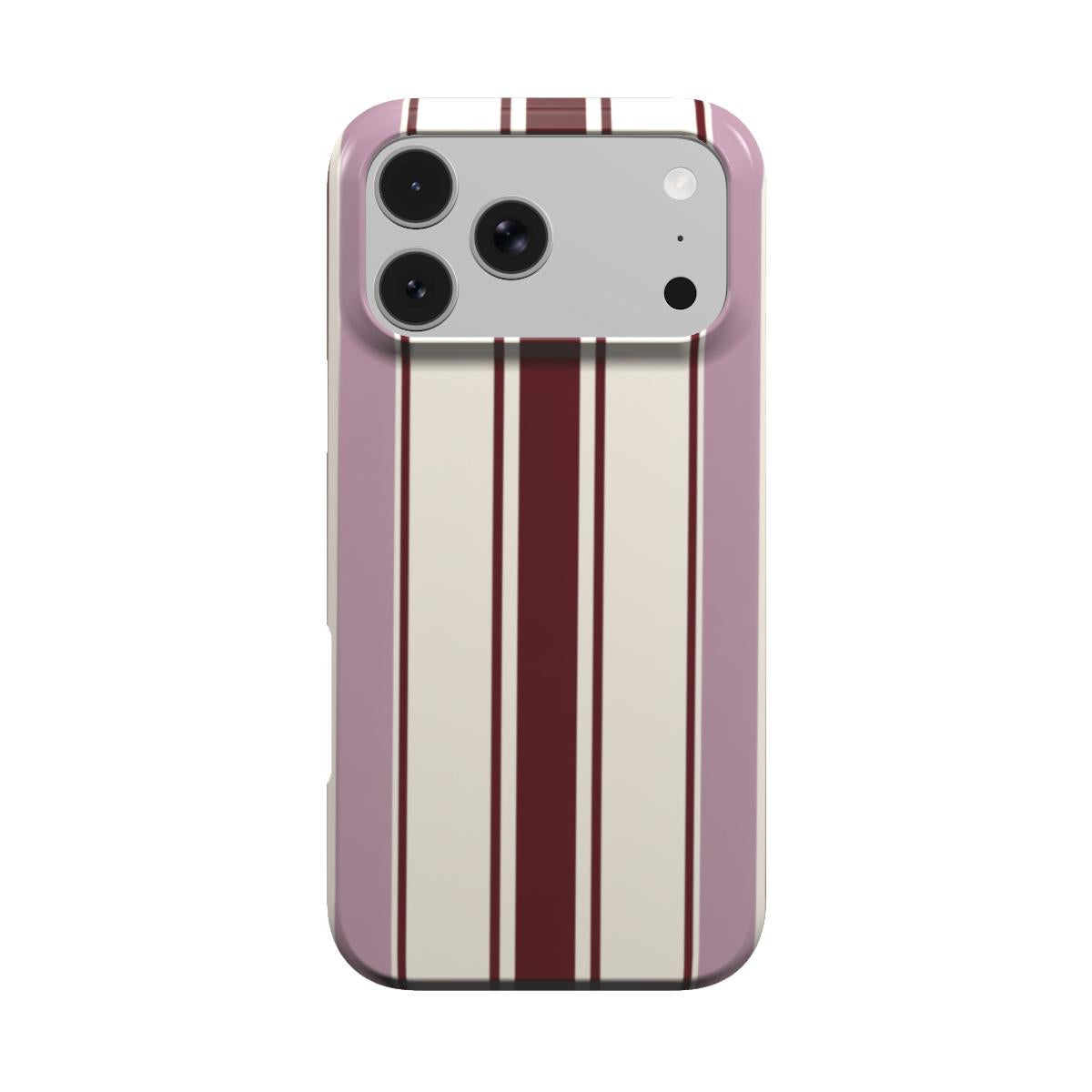 Rose Line | Mauve & Burgundy Striped MagSafe iPhone Case