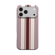 Rose Line | Mauve & Burgundy Striped MagSafe iPhone Case