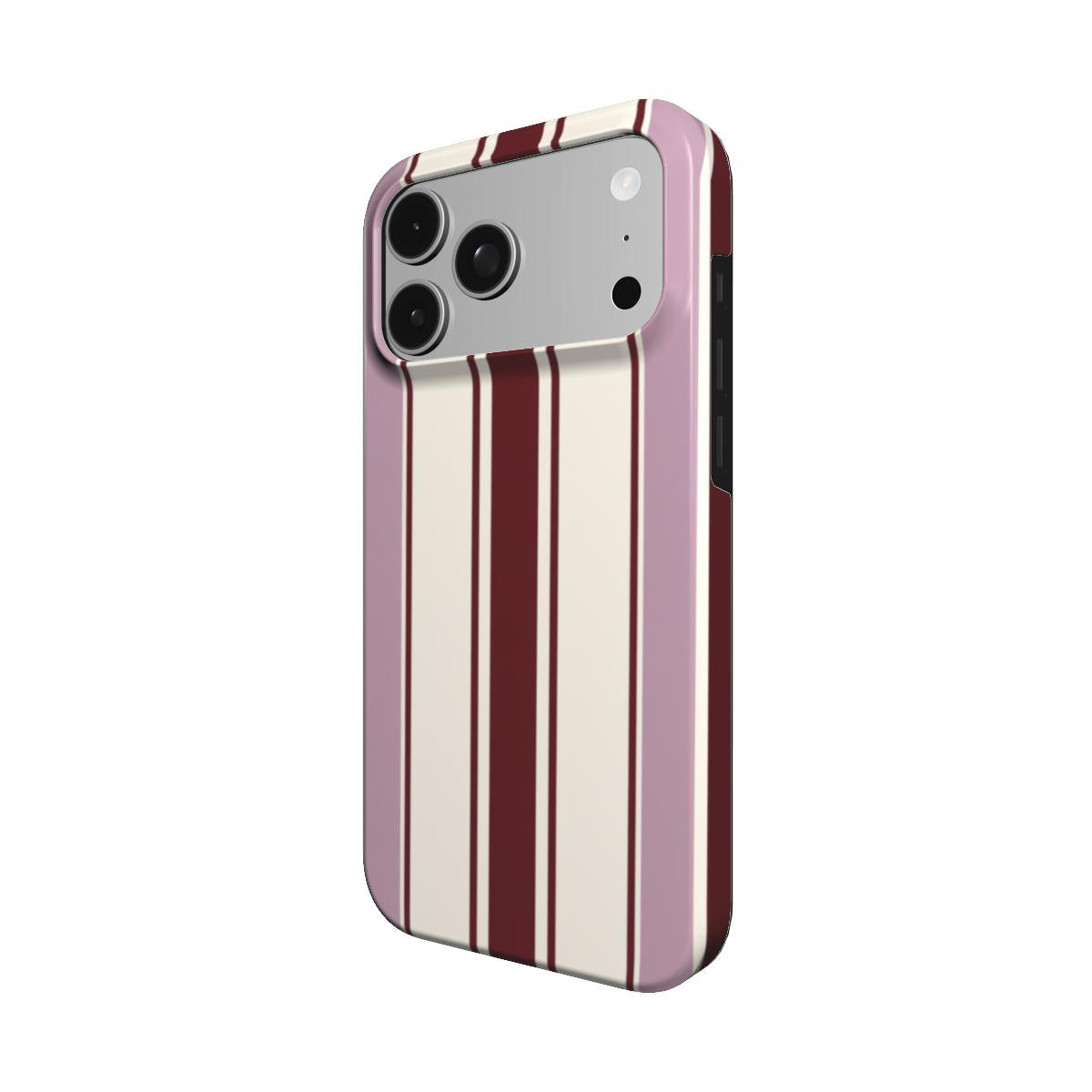 Rose Line | Mauve & Burgundy Striped MagSafe iPhone Case