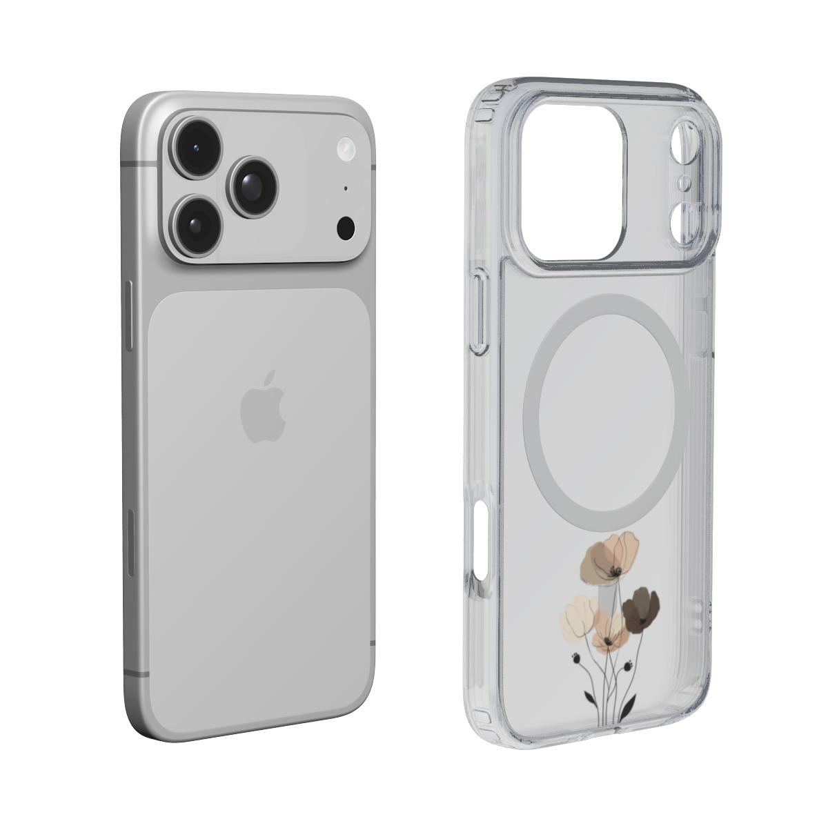 Little Bloom | Minimal Floral MagSafe Clear iPhone Case