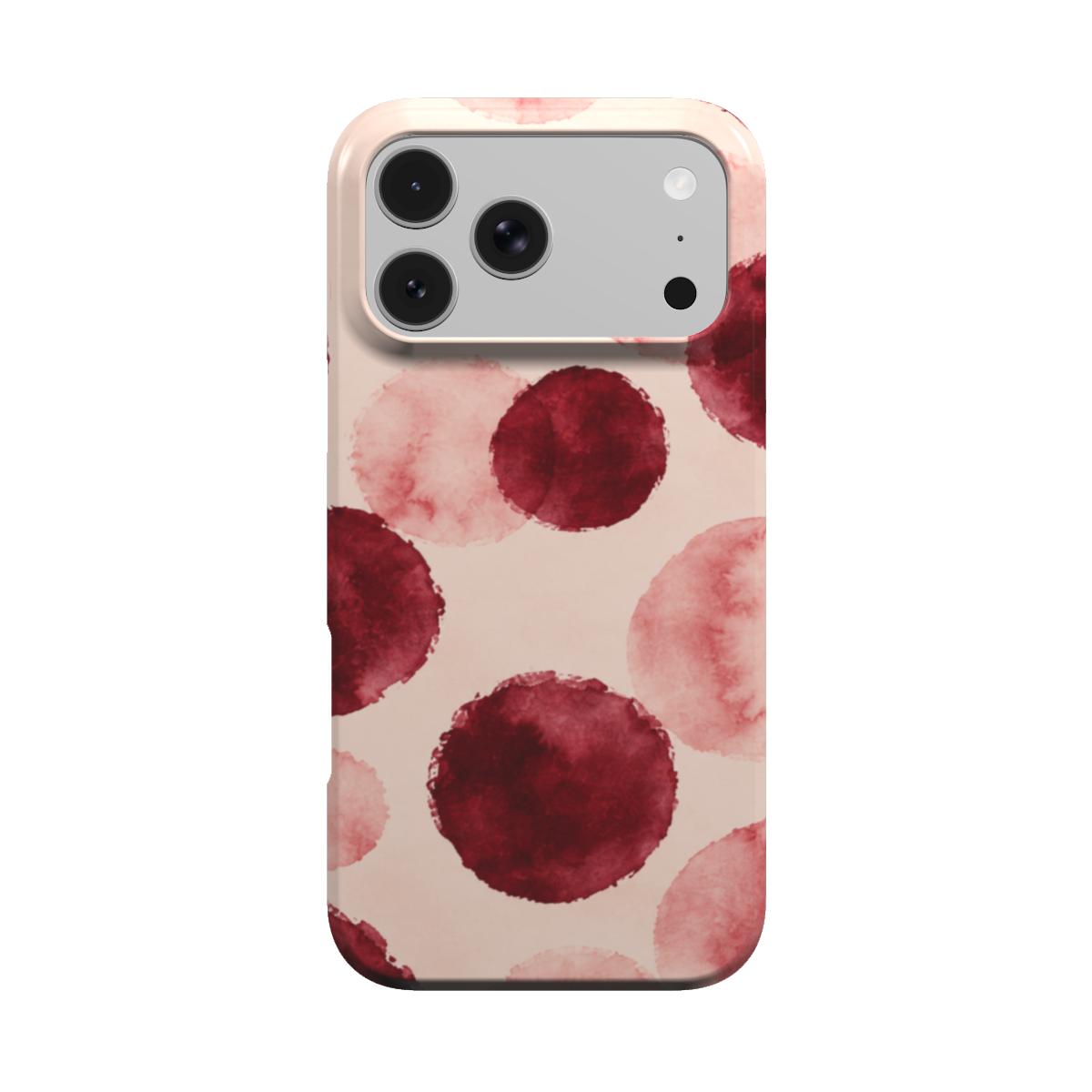 Watercolor Dot | Burgundy Watercolor Polka Dot MagSafe iPhone Case