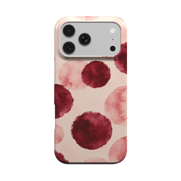 Watercolor Dot | Burgundy Watercolor Polka Dot MagSafe iPhone Case