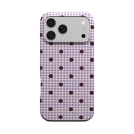 Check & Dot | Lilac Gingham Polka Dot MagSafe iPhone Case