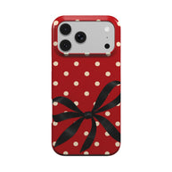 Bow & Dot | Red Polka Dot Bow MagSafe iPhone Case
