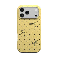Butter Bow | Yellow Polka Dot Bow MagSafe iPhone Case