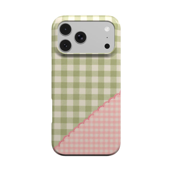 Picnic Patch | Sage & Pink Gingham MagSafe iPhone Case