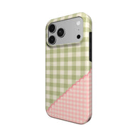 Picnic Patch | Sage & Pink Gingham MagSafe iPhone Case