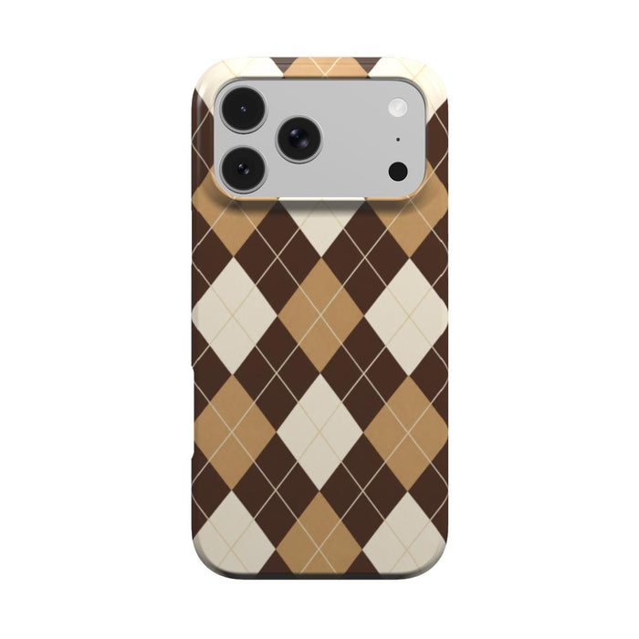 Cocoa Club | Brown & Camel Argyle MagSafe iPhone Case