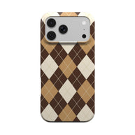 Cocoa Club | Brown & Camel Argyle MagSafe iPhone Case
