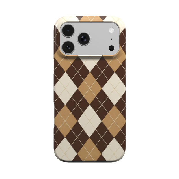 Cocoa Club | Brown & Camel Argyle MagSafe iPhone Case