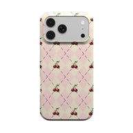 Sweet Argyle | Pink Cherry Argyle MagSafe iPhone Case